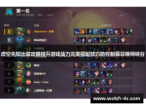 虚空先知出装攻略提升游戏战力完美搭配技巧助你制霸召唤师峡谷